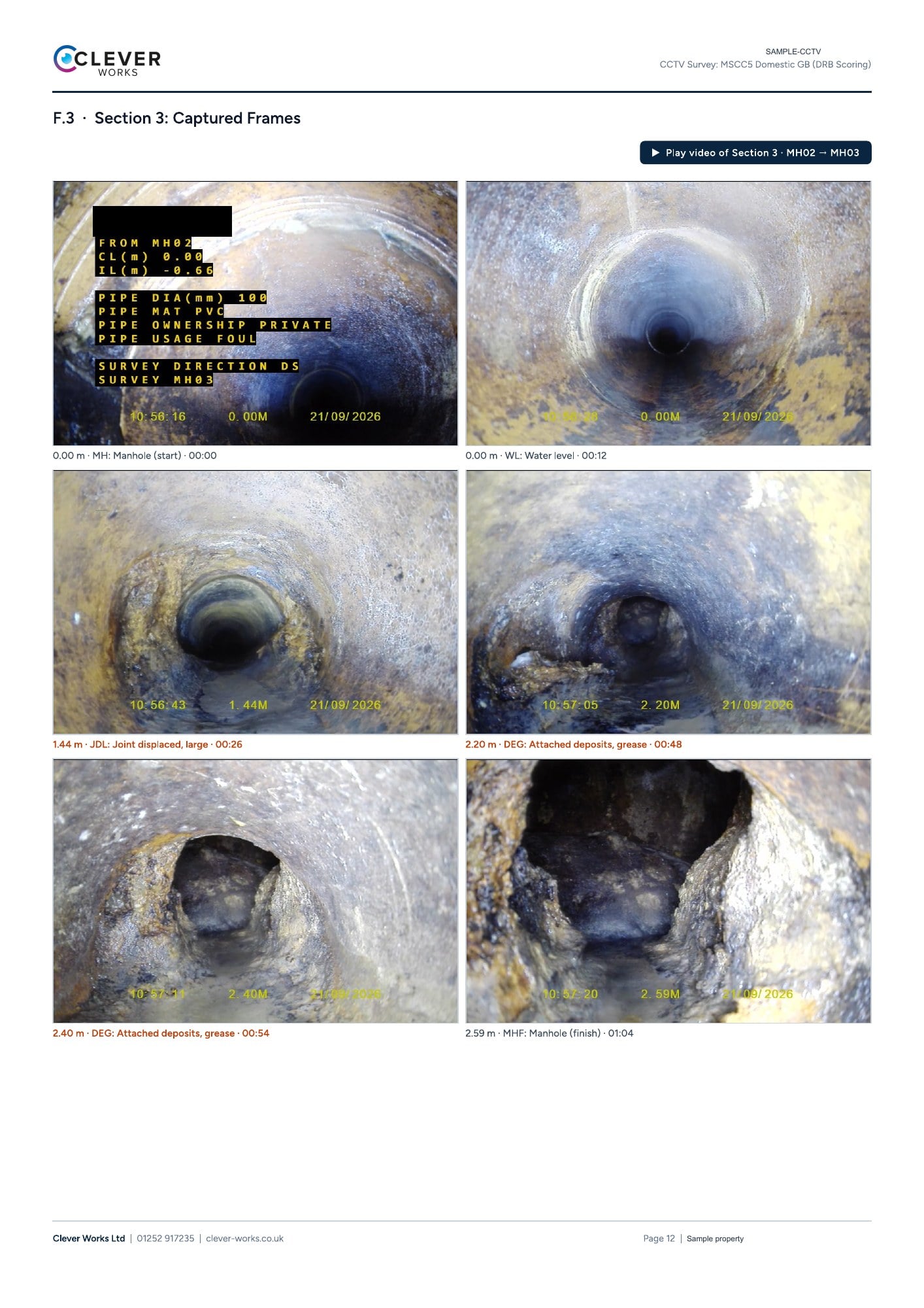 Section 3 photographs, page 12 of an anonymised Clever Works CCTV report